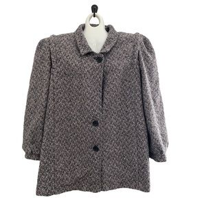 Vintage Learsi pink and black tweed peacoat
